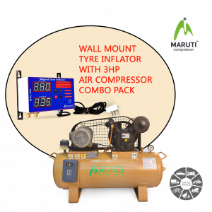 Wall mounted digital tyre infaltor with air compressor